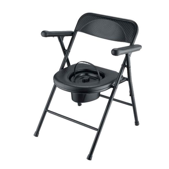 Folding Carbon Steel Plastic Toilet Chair